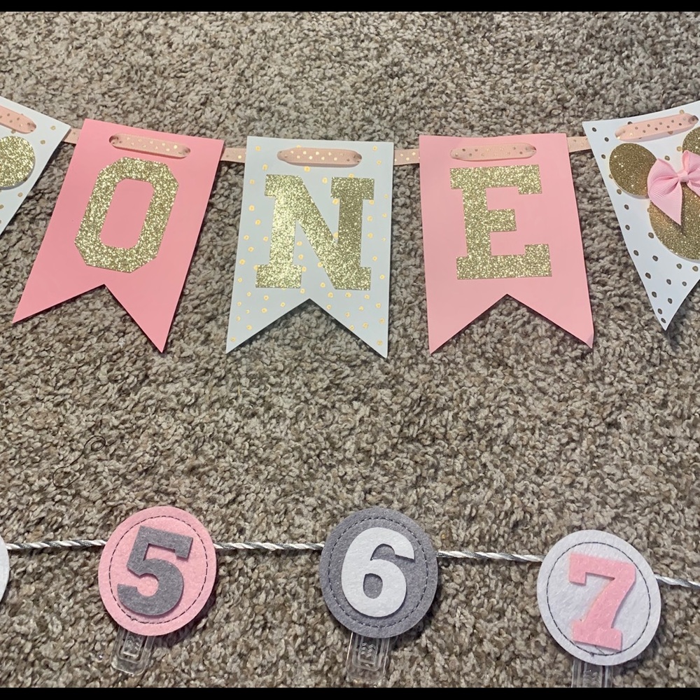 1st Birthday Girl Banners